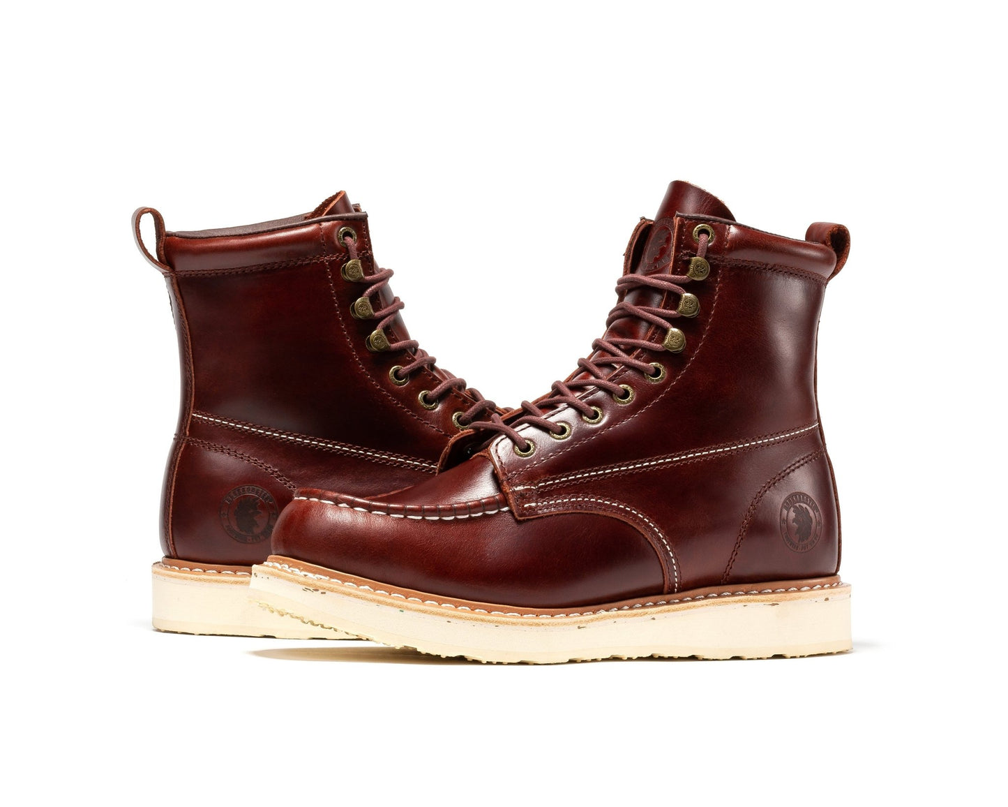 ROCKROOSTER Norwood Cherry Brown Men's 6 inch Soft Toe Wedge Work Boots SAP600 - Veloce - The App For Watch Collectors