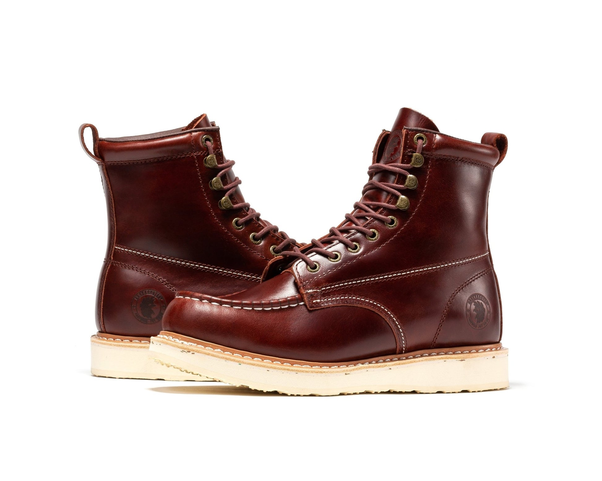 ROCKROOSTER Norwood Cherry Brown Men's 6 inch Soft Toe Wedge Work Boots SAP600 - Veloce - The App For Watch Collectors