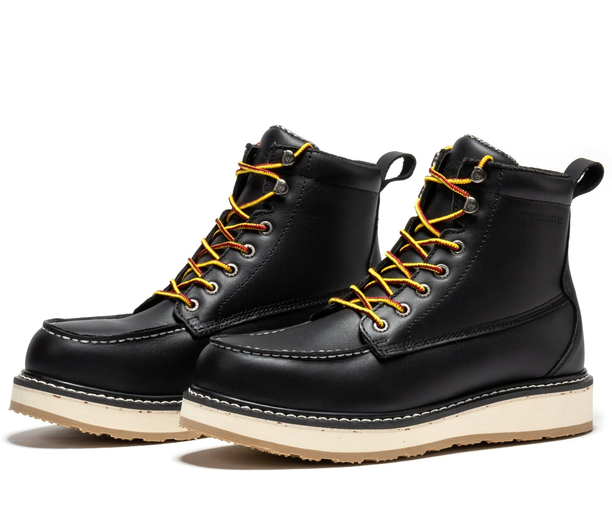 ROCKROOSTER Trinidad Men's 6 inch Black Steel Toe Wedge Work Boots SAP2301 - Veloce - The App For Watch Collectors