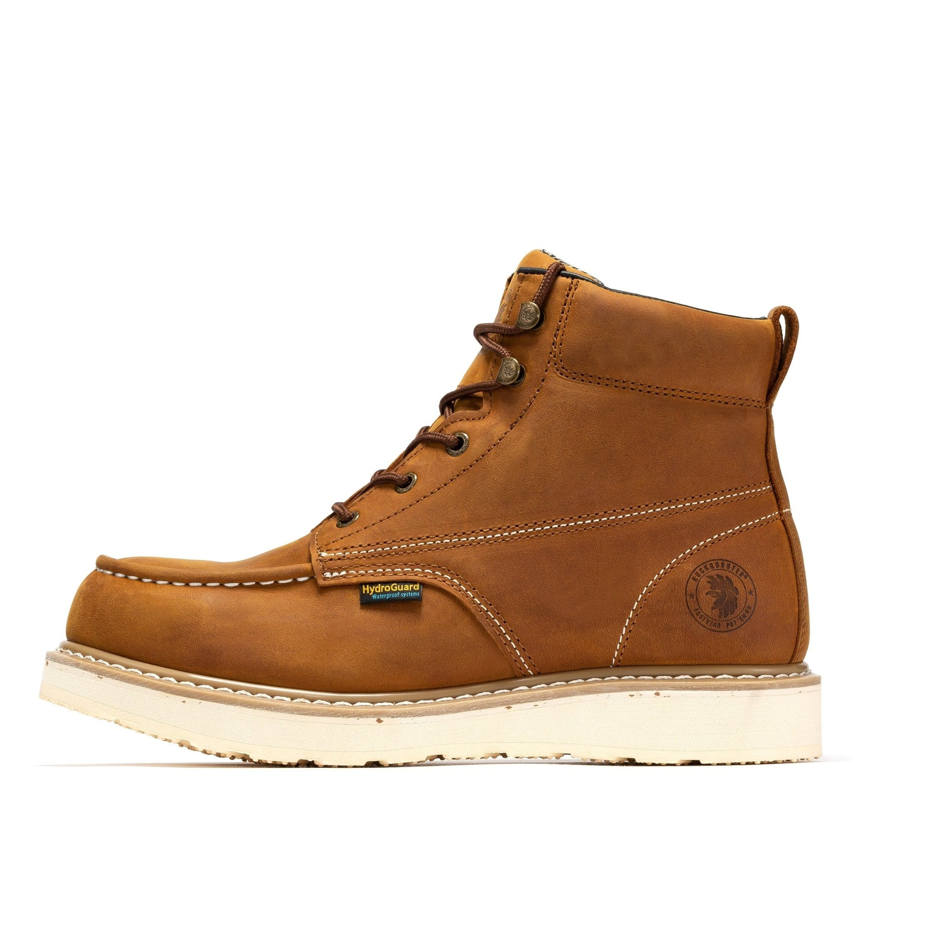 ROCKROOSTER Edgewood Men's 6 inch Brown steel toe waterproof wedge work boots SAP858 - Veloce - The App For Watch Collectors