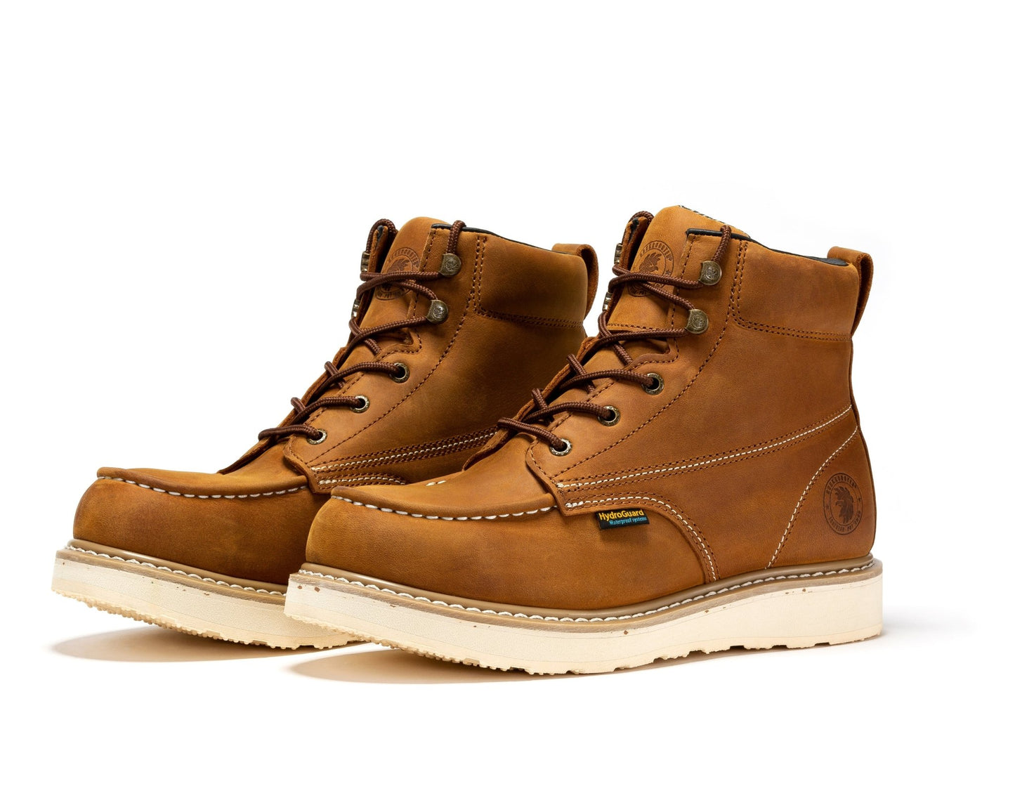 ROCKROOSTER Edgewood Men's 6 inch Brown steel toe waterproof wedge work boots SAP858 - Veloce - The App For Watch Collectors