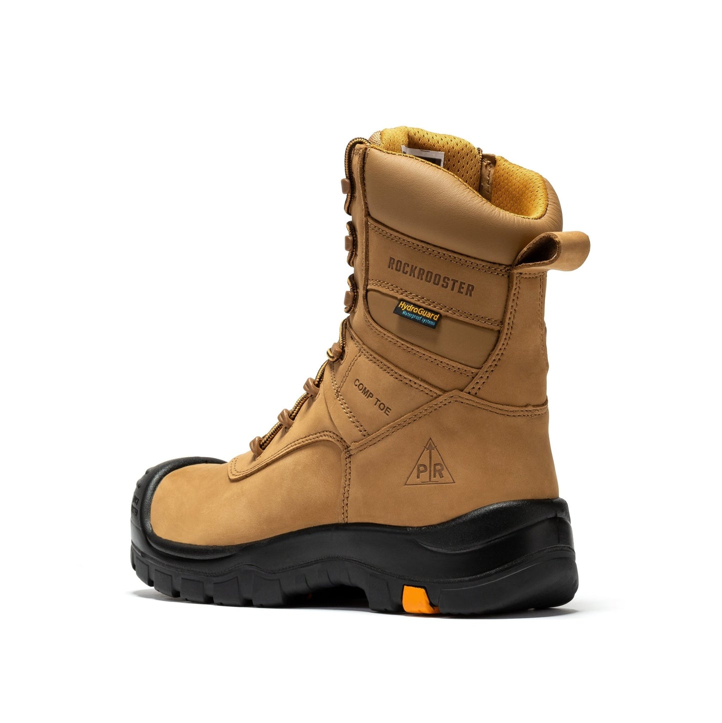 rockrooster Beaufort Men's Brown 8 inch Waterproof Composite Toe Work Boots AK831 - Veloce - The App For Watch Collectors