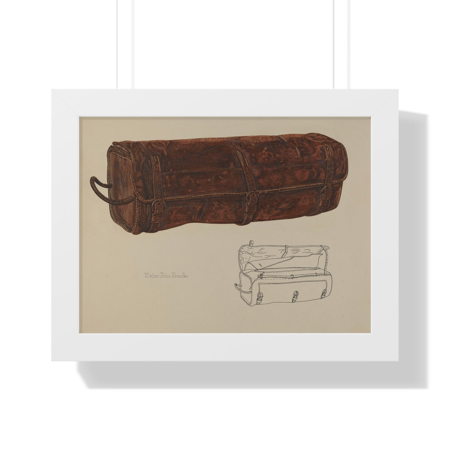 Walter Praefke Leather Mailer 1938 Framed Museum Print - Veloce - The App For Watch Collectors