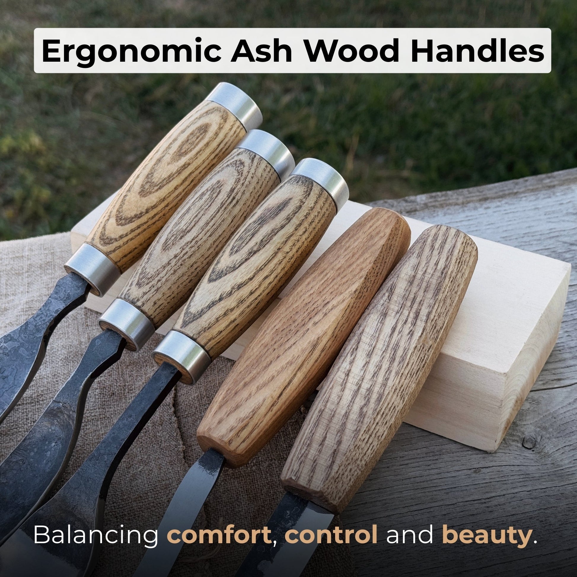 5 - Piece Spoon & Bowl Carving Tool Set with Leather Sheaths - Veloce - The App For Watch Collectors