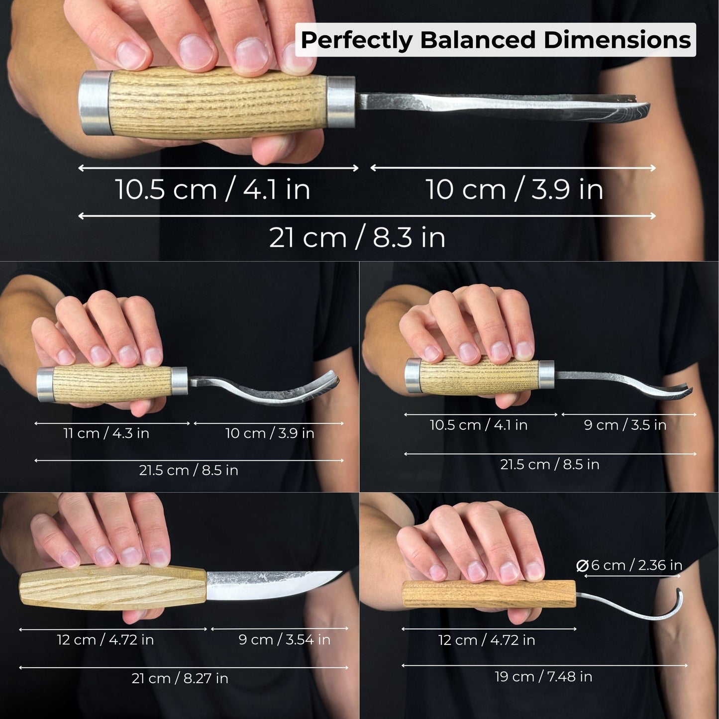 5 - Piece Spoon & Bowl Carving Tool Set with Leather Sheaths - Veloce - The App For Watch Collectors