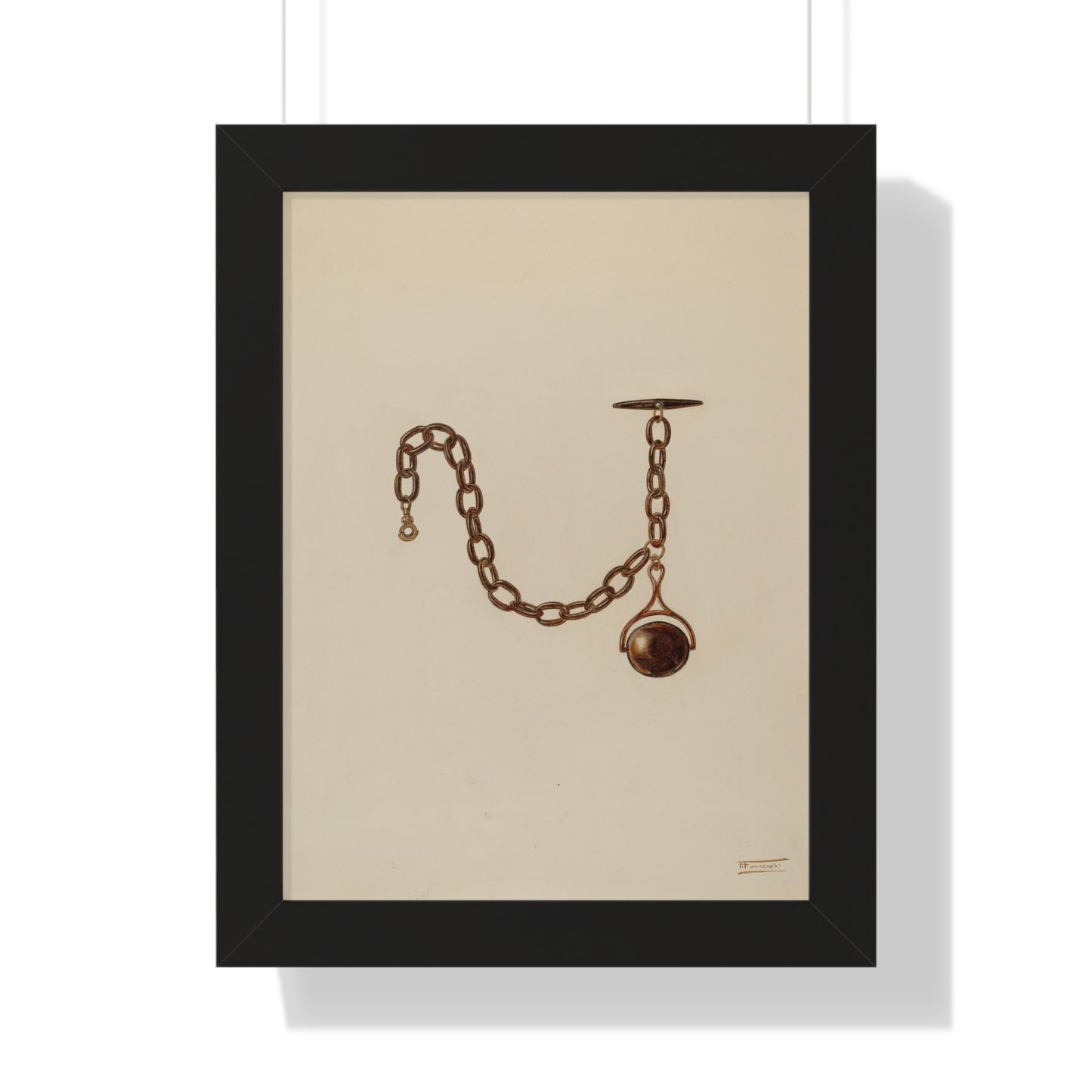 Frank Fumagalli Watch Chain 1939 Framed Matte Print - Veloce - The App For Watch Collectors
