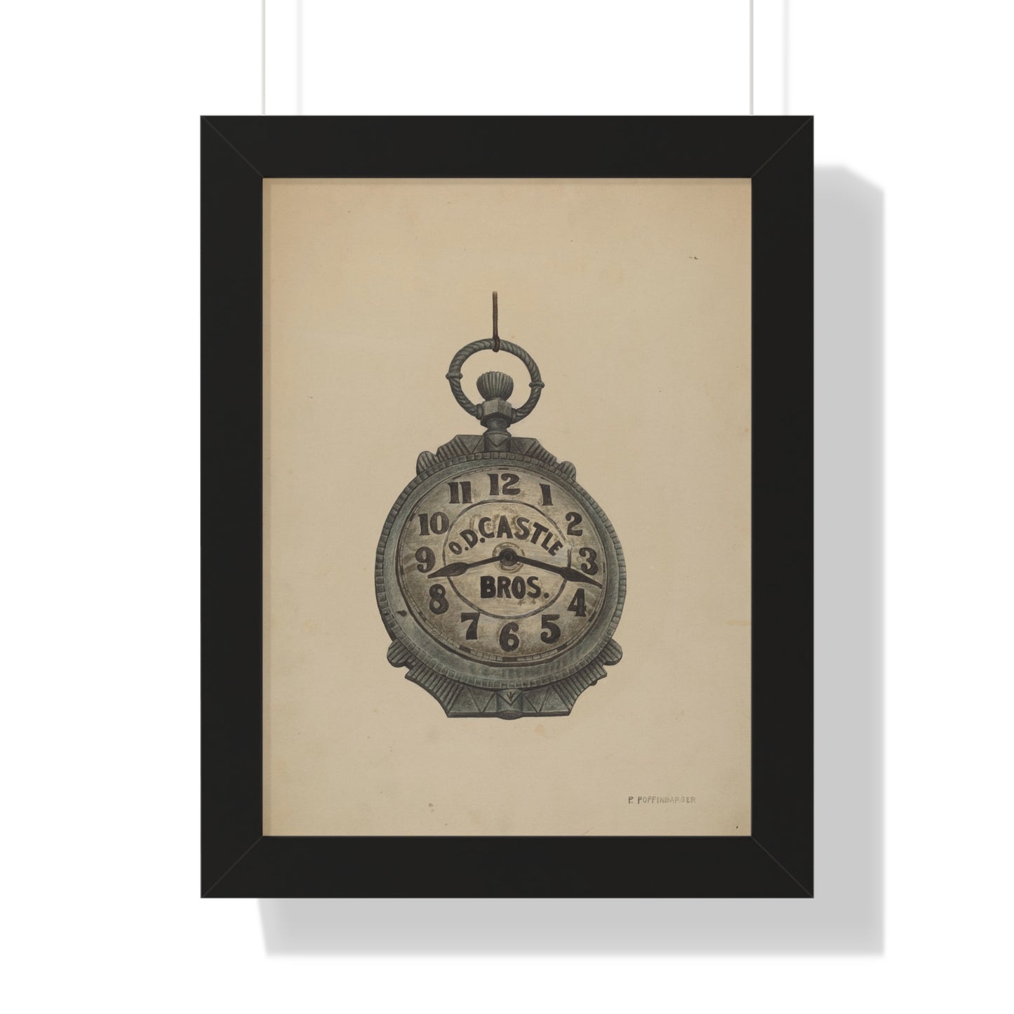 Paul Poffinbarger Jewelers Watch 1940 Framed Matte Print - Veloce - The App For Watch Collectors