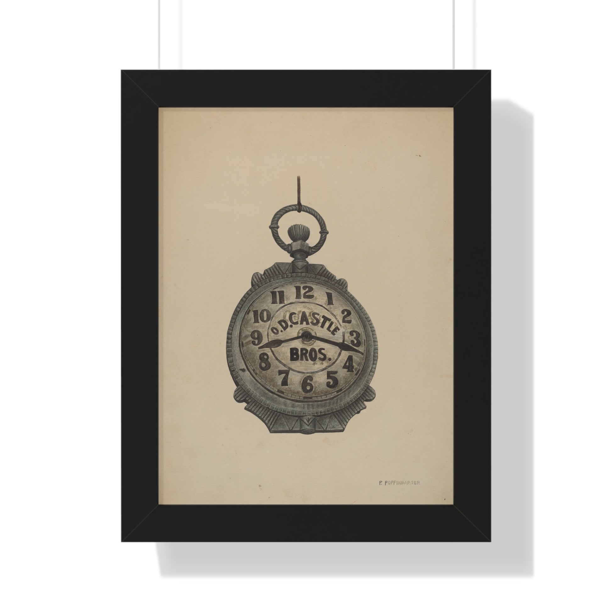 Paul Poffinbarger Jewelers Watch 1940 Framed Matte Print - Veloce - The App For Watch Collectors