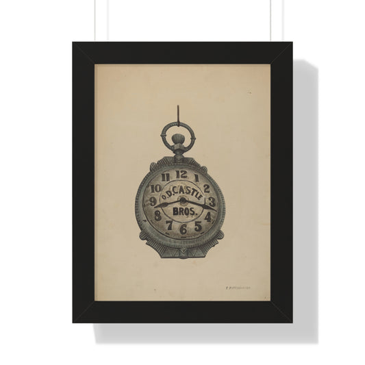 Paul Poffinbarger Jewelers Watch 1940 Framed Matte Print - Veloce - The App For Watch Collectors