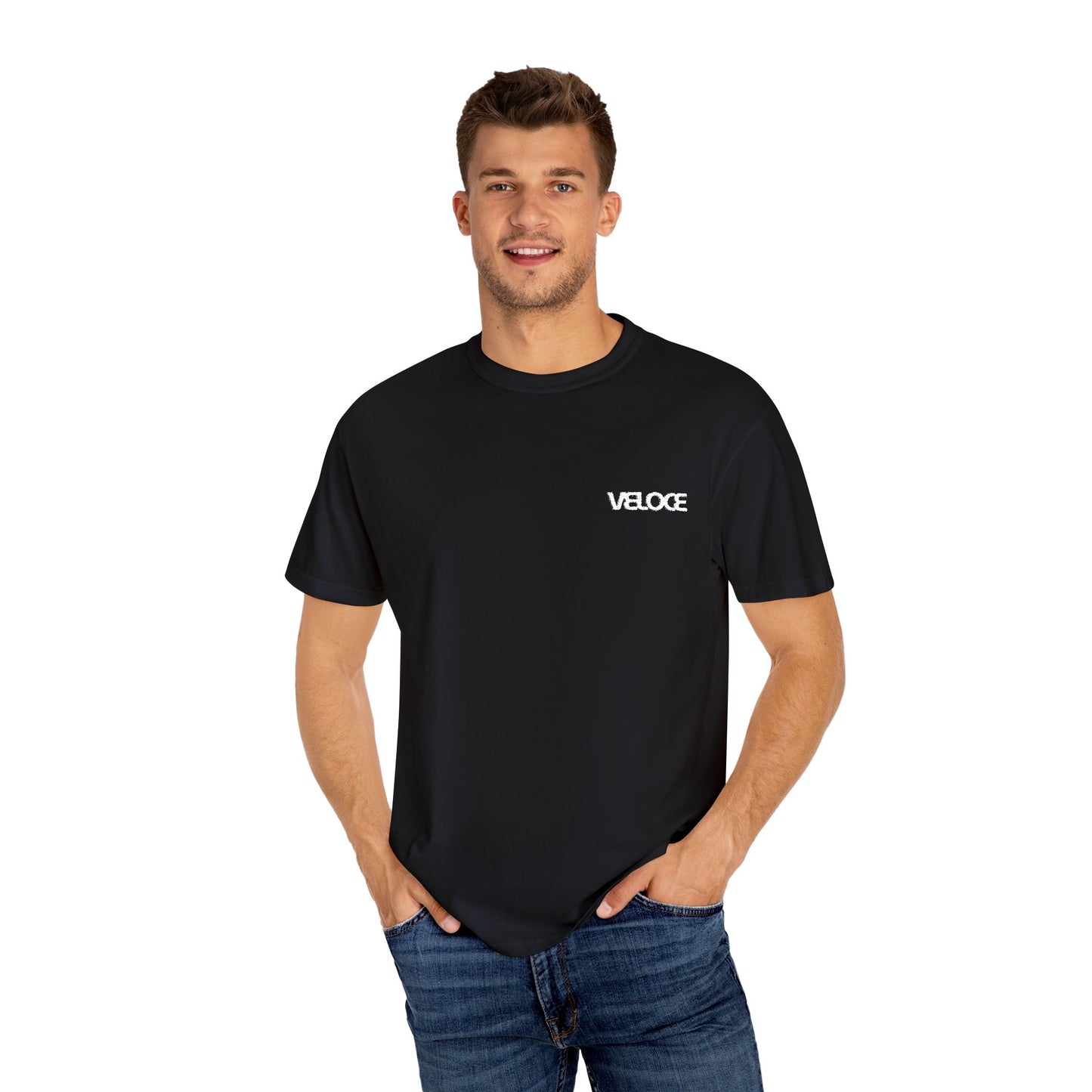 Basic Tee With Embroidered Veloce Logo Premium Cotton - Veloce - The App For Watch Collectors