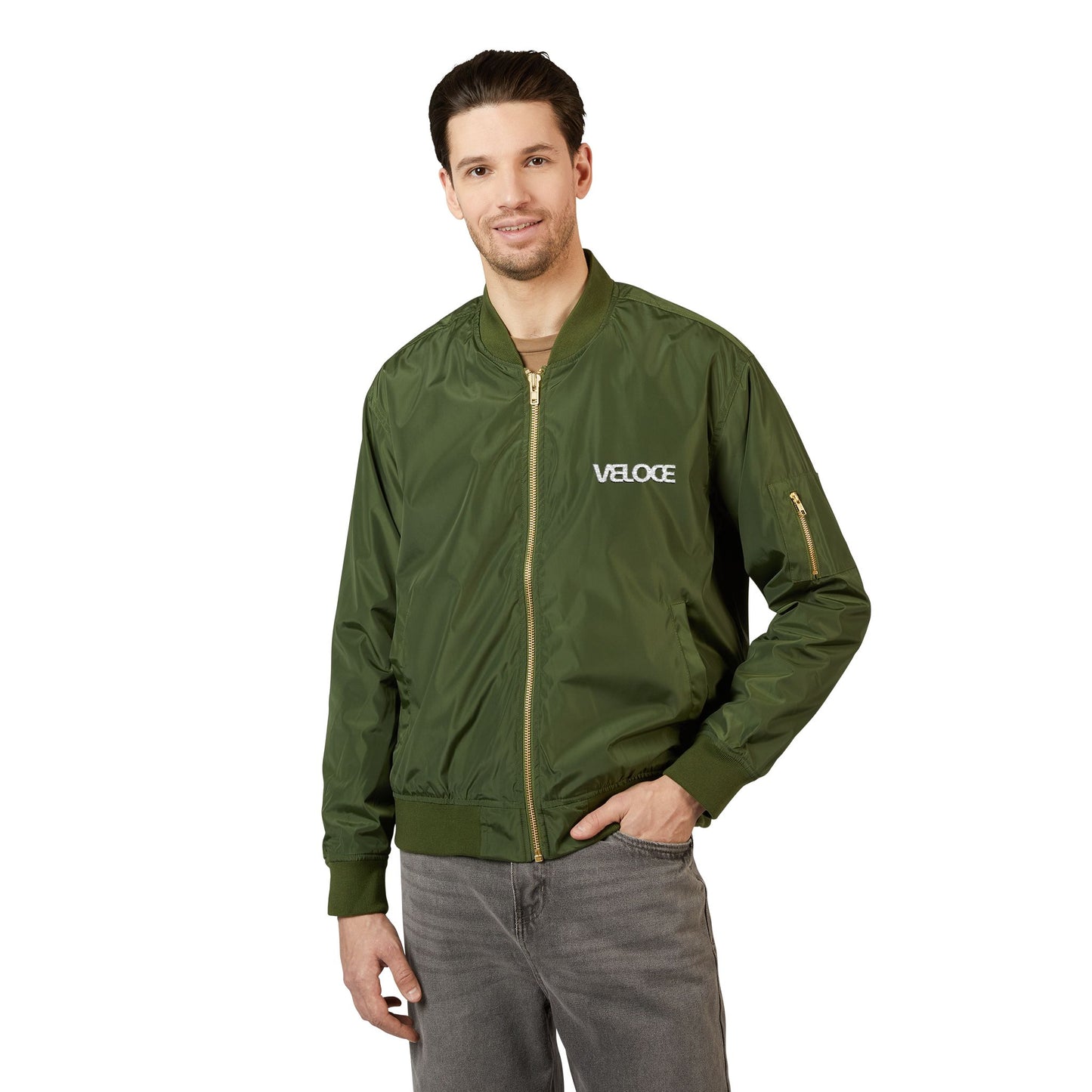 Recycled Bomber Jacket Veloce Embroidery Collection - Veloce - The App For Watch Collectors