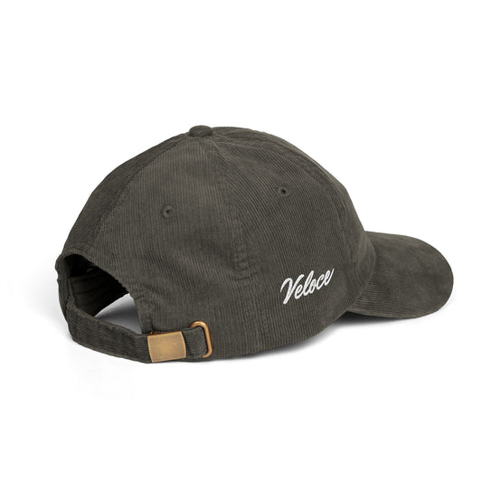 Vintage Corduroy Cap With Veloce Embroidery Detail - Veloce - The App For Watch Collectors