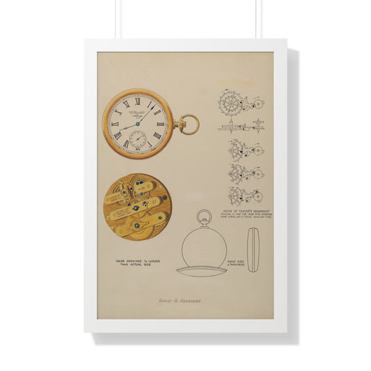 Harry G Aberdeen Watch and Case Framed Matte Print 1937 - Veloce - The App For Watch Collectors