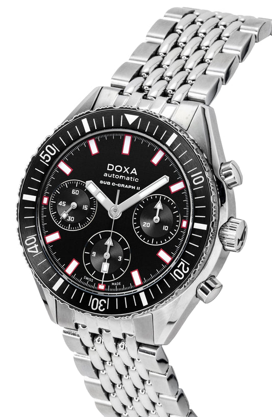 Doxa Sub 200 C-Graph II Sharkhunter Black Dial Automatic Diver's 797.10.101.10 200M Men's Watch