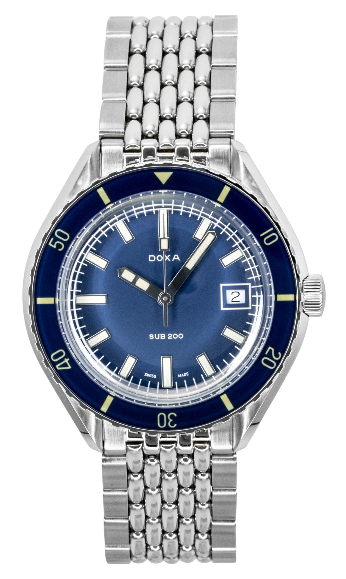 Doxa Sub 200 Caribbean Stainless Steel Blue Dial Automatic Diver's 799.10.201.10 200M Men's Watch