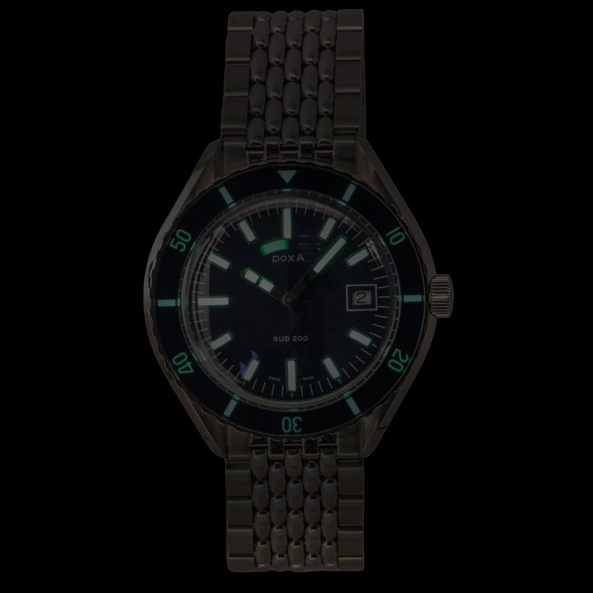 Doxa Sub 200 Caribbean Stainless Steel Blue Dial Automatic Diver's 799.10.201.10 200M Men's Watch