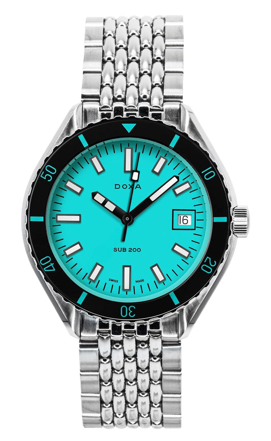Doxa SUB 200 Aquamarine Turquoise Dial Automatic Diver's 799.10.241.10 200M Men's Watch