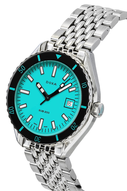 Doxa SUB 200 Aquamarine Turquoise Dial Automatic Diver's 799.10.241.10 200M Men's Watch