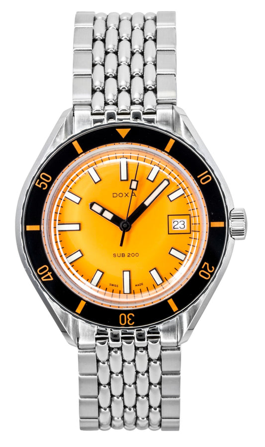 DOXA SUB 200 Divingstar Stainless Steel Yellow Dial Automatic Diver's 799.10.361.10 200M Men's Watch
