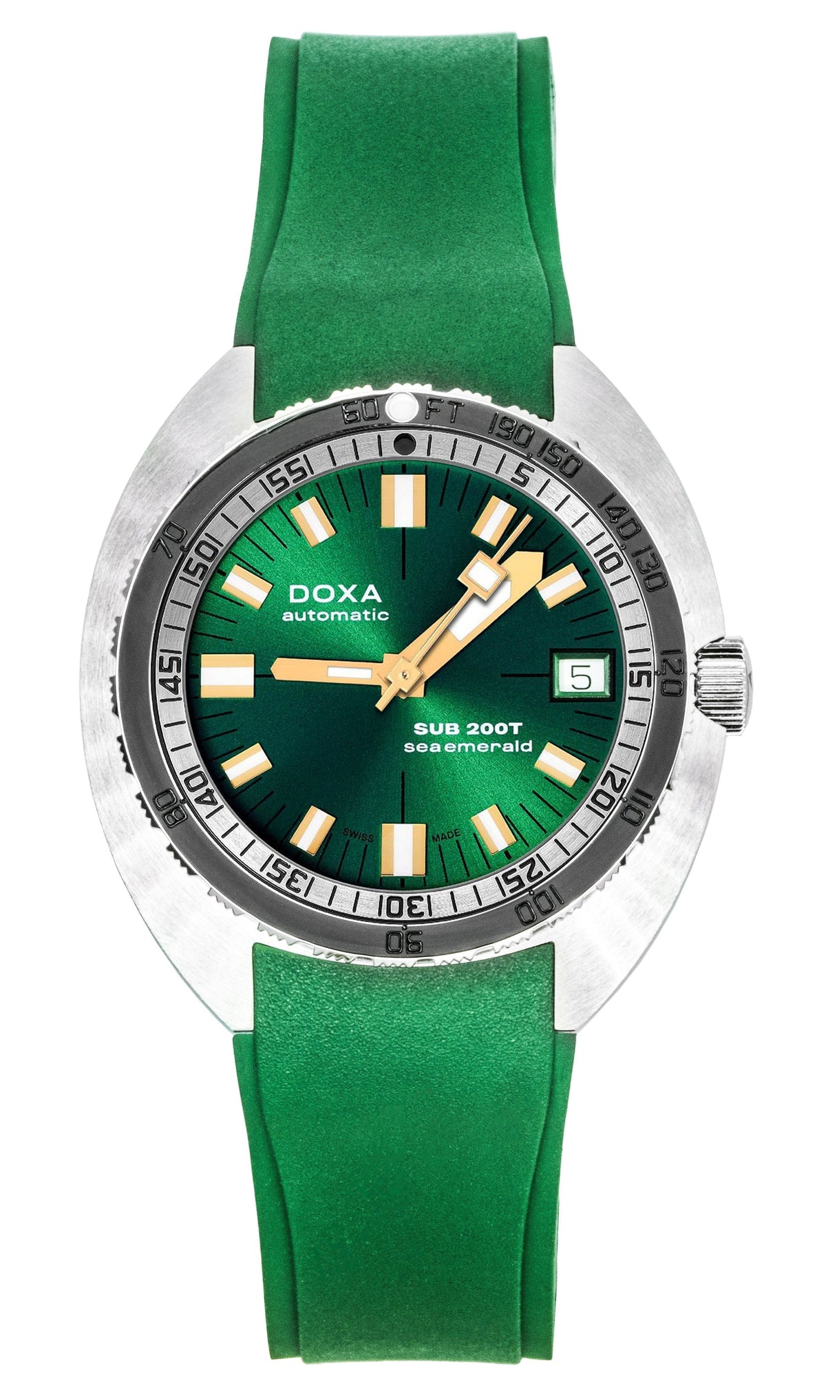 Doxa SUB 200T Sea Emerald Rubber Strap Green Dial Automatic Diver's 804.10.131S.26 200M Men's Watch