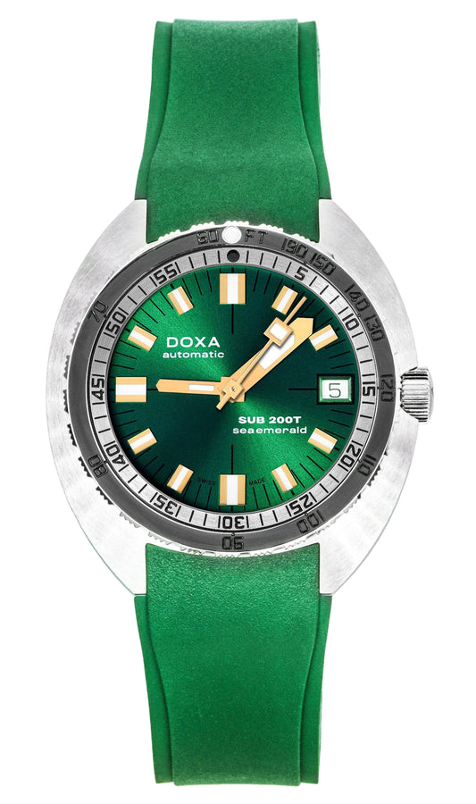 Doxa SUB 200T Sea Emerald Rubber Strap Green Dial Automatic Diver's 804.10.131S.26 200M Men's Watch