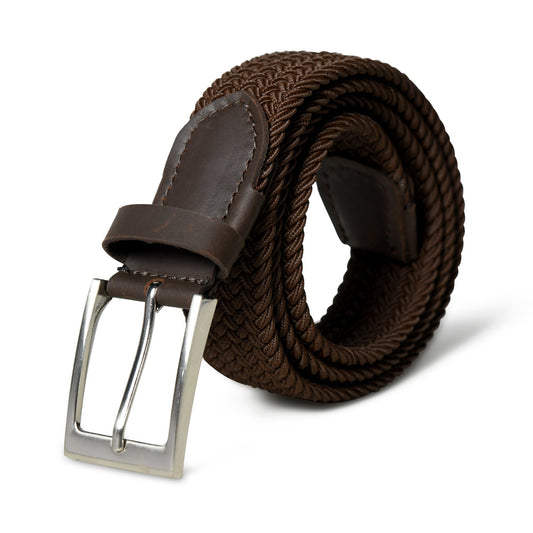 Braided Brown Canvas Belt - Veloce - The App For Watch Collectors
