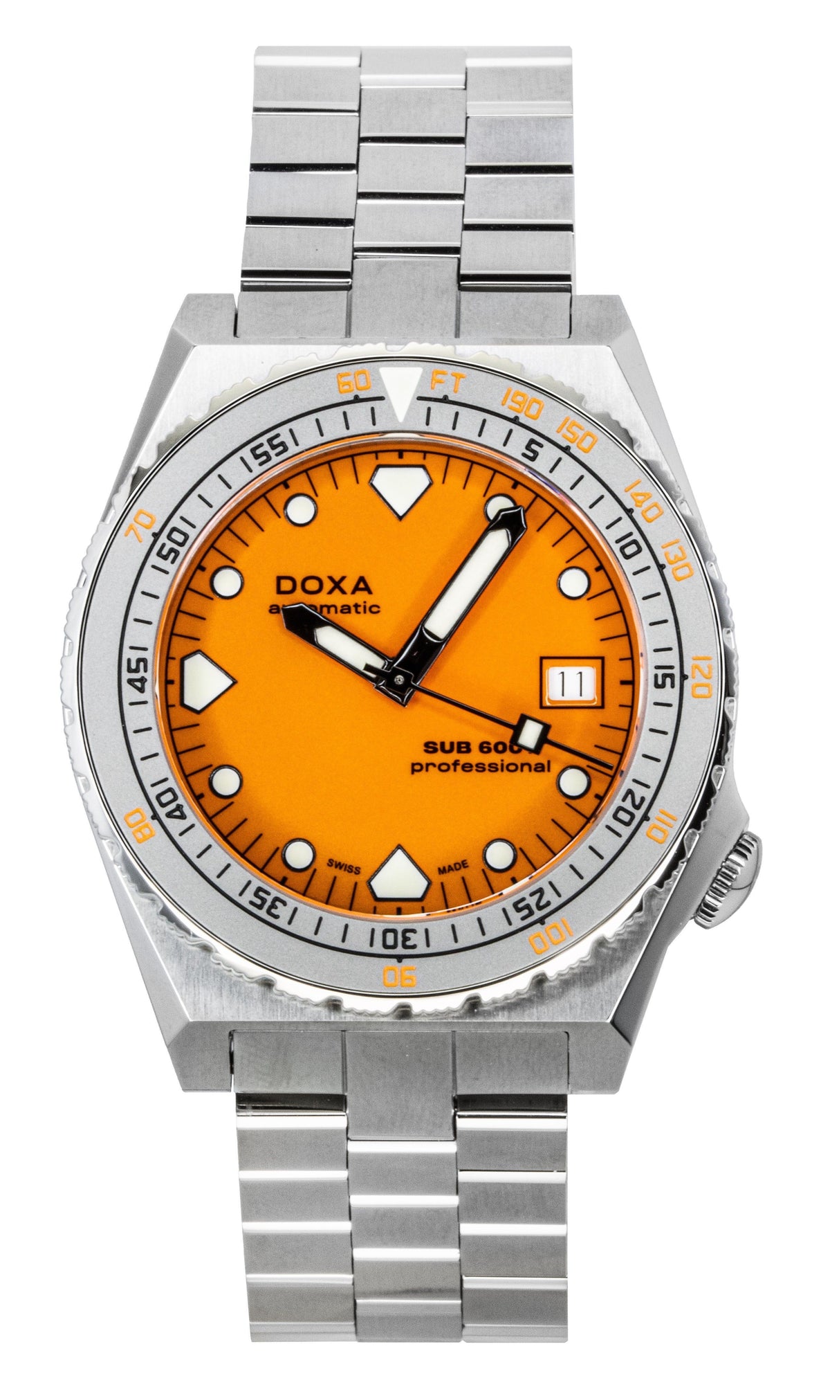 Doxa SUB 600T Professional Orange Dial Automatic Diver's 862.10.351.10 600M Men's Watch