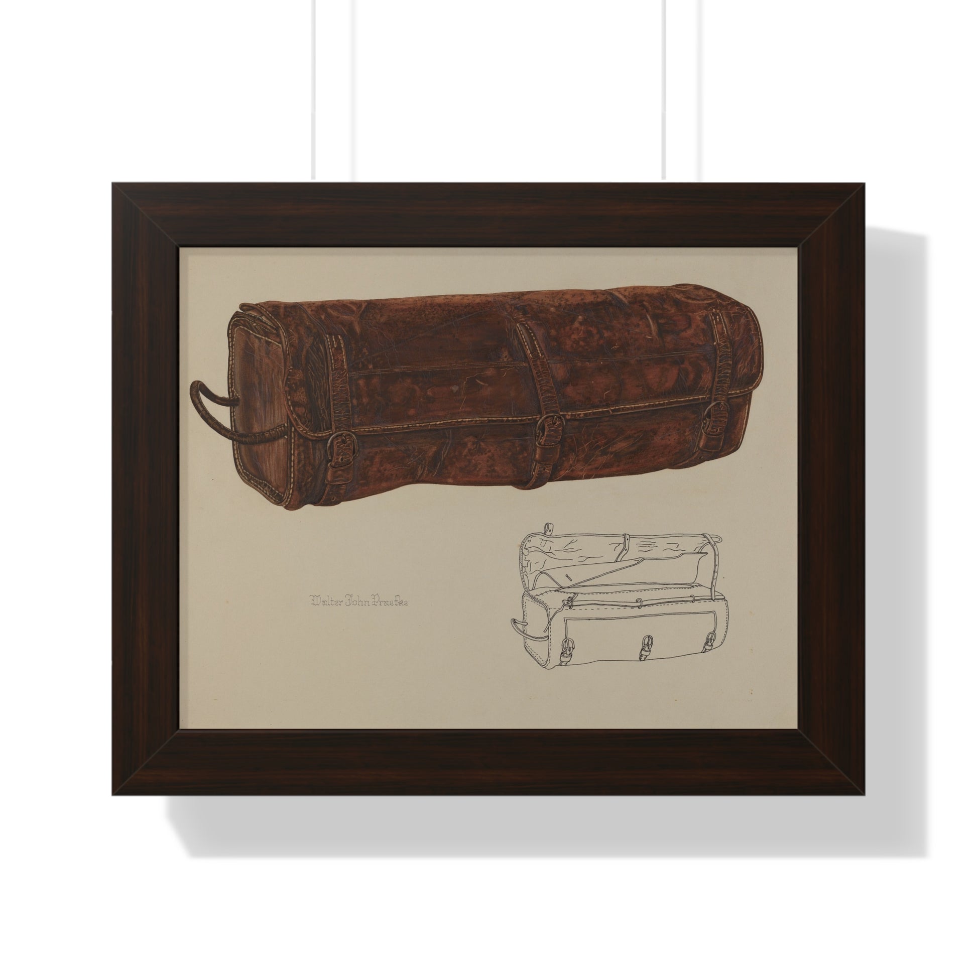 Walter Praefke Leather Mailer 1938 Framed Museum Print - Veloce - The App For Watch Collectors