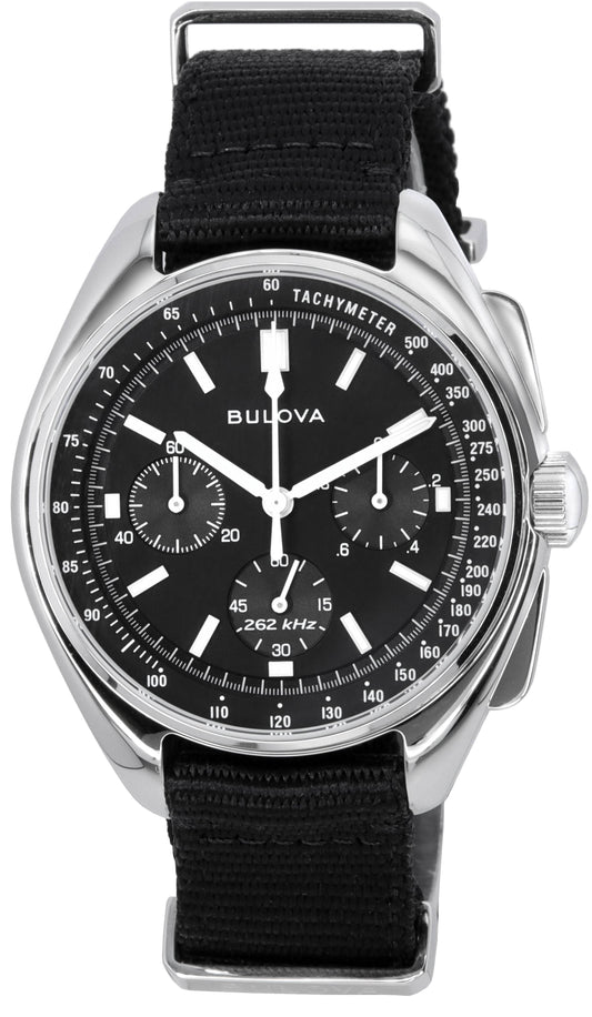 Bulova Lunar Pilot Special Edition Chronograph Black Dial Quartz 96A225 Men's Watch