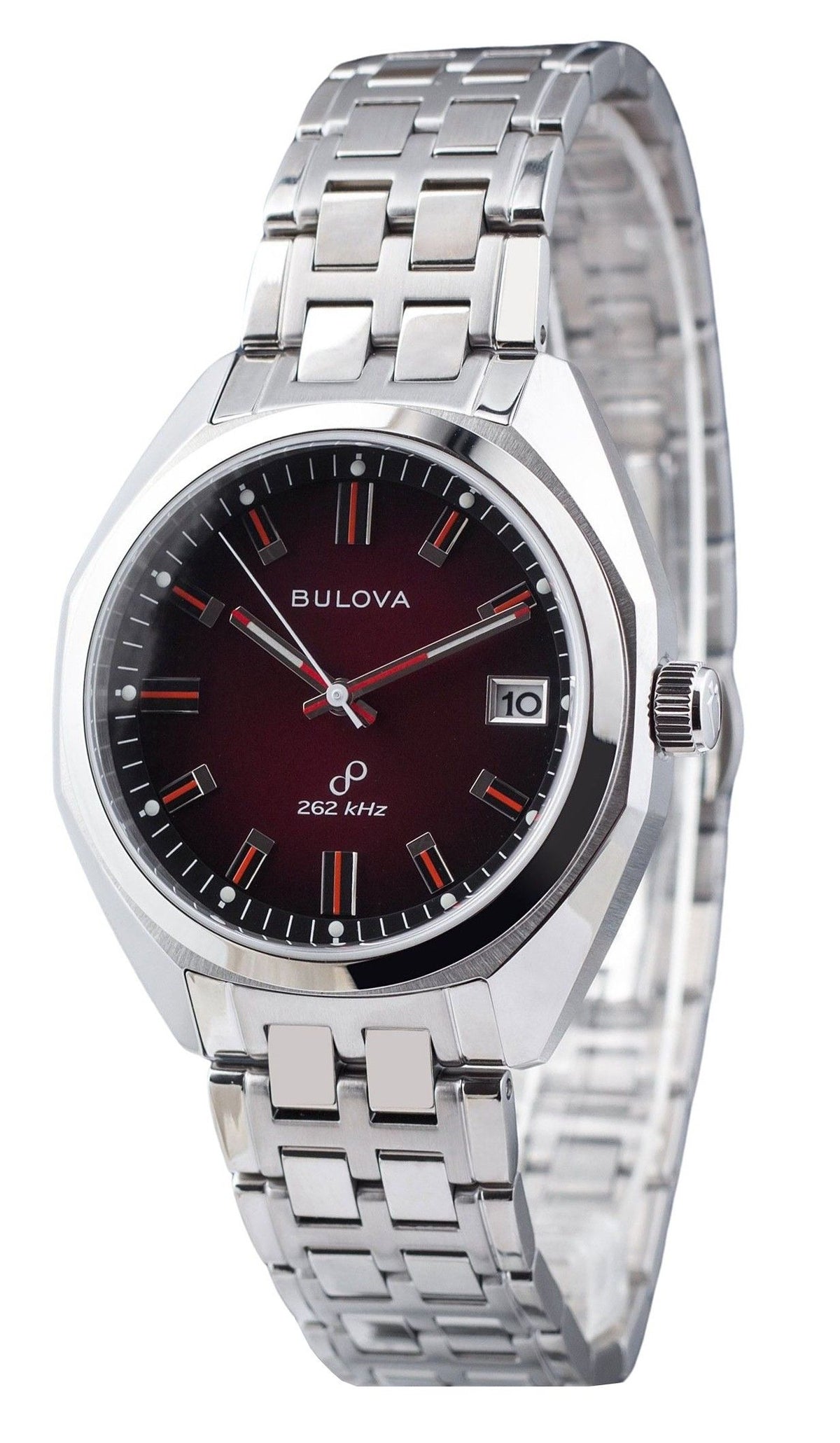 Bulova Classic Precisionist Jet Star Stainless Steel Red Dial Quartz 96B401 Men's Watch