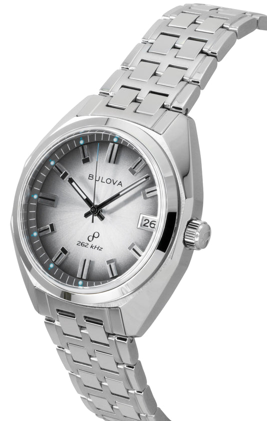 Bulova Jet Star Stainless Steel Grey Dial Quartz 96B472 Men's Watch