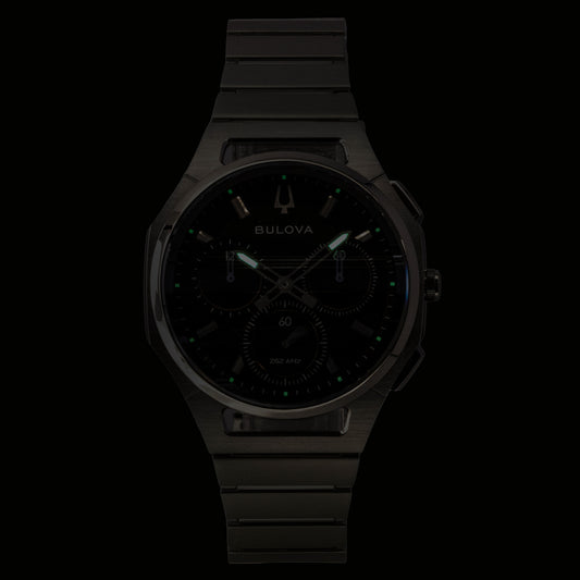Bulova CURV High Precision 10th Anniversary Edition Chronograph Brown Dial Quartz 96K117 Men's Watch With Extra Strap