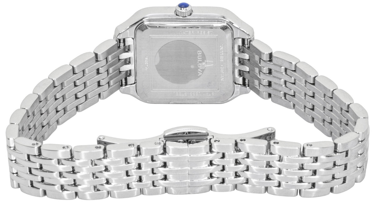 Bulova Sutton Stainless Steel Diamond Accents White Dial Quartz 96R256 Women's Watch