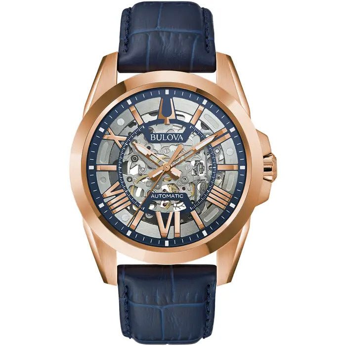 Bulova Classic Mens Blue Watch 97a161