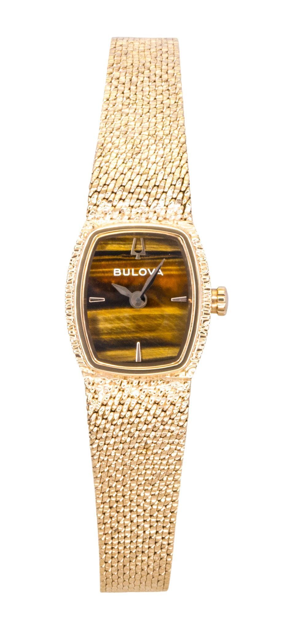 Bulova Goddess Of Time Rose Gold Tone Stainless Steel Brown Dial Quartz 97L185 Women's Watch