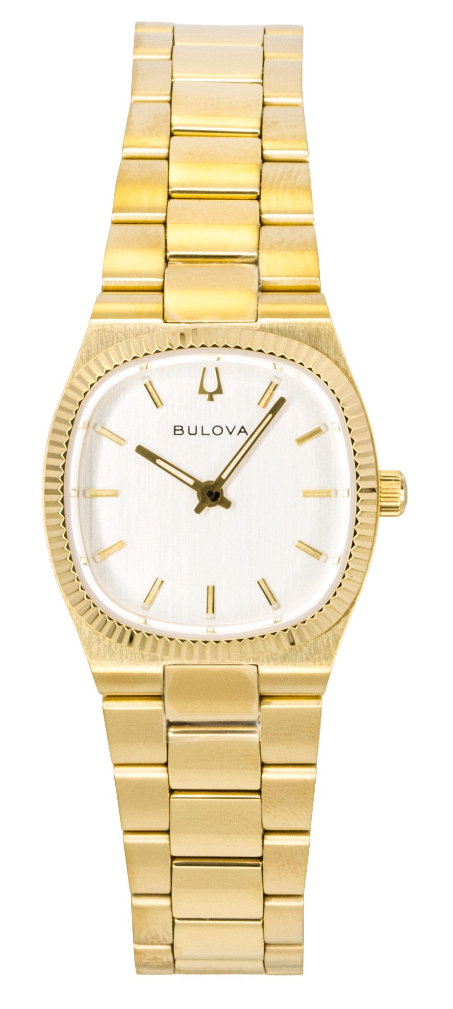 Bulova Super Seville Mini Gold Tone Stainless Steel Silver Dial Quartz 97L189 Women's Watch