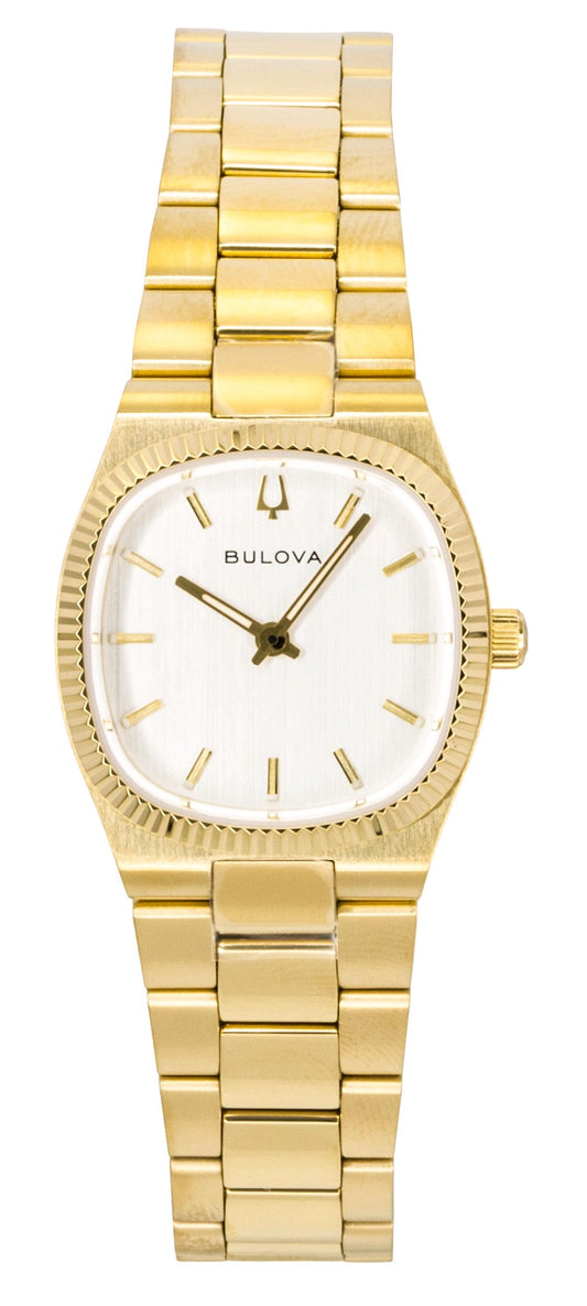 Bulova Super Seville Mini Gold Tone Stainless Steel Silver Dial Quartz 97L189 Women's Watch