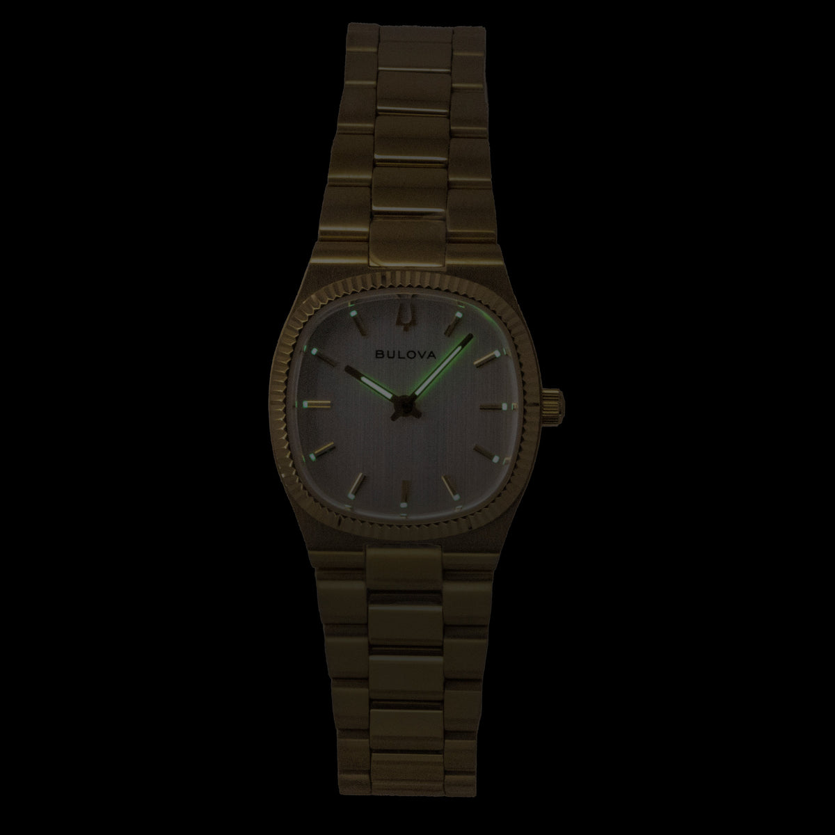 Bulova Super Seville Mini Gold Tone Stainless Steel Silver Dial Quartz 97L189 Women's Watch