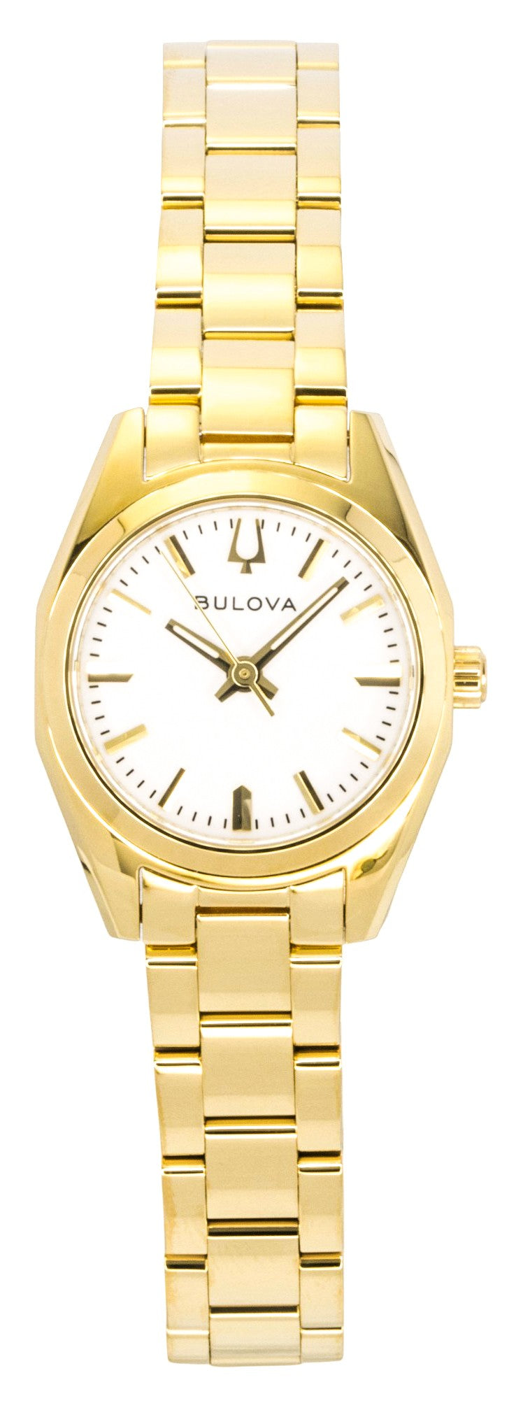 Bulova Surveyor Gold Tone Stainless Steel White Dial Quartz 97L190 Women's Watch