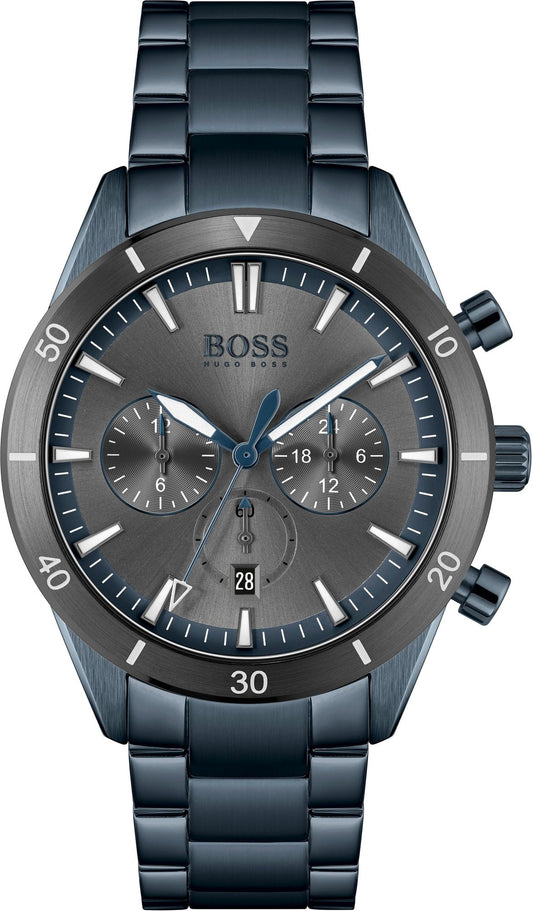 Hugo Boss Mens 1513865 Chronograph Blue Stainless Steel Watch