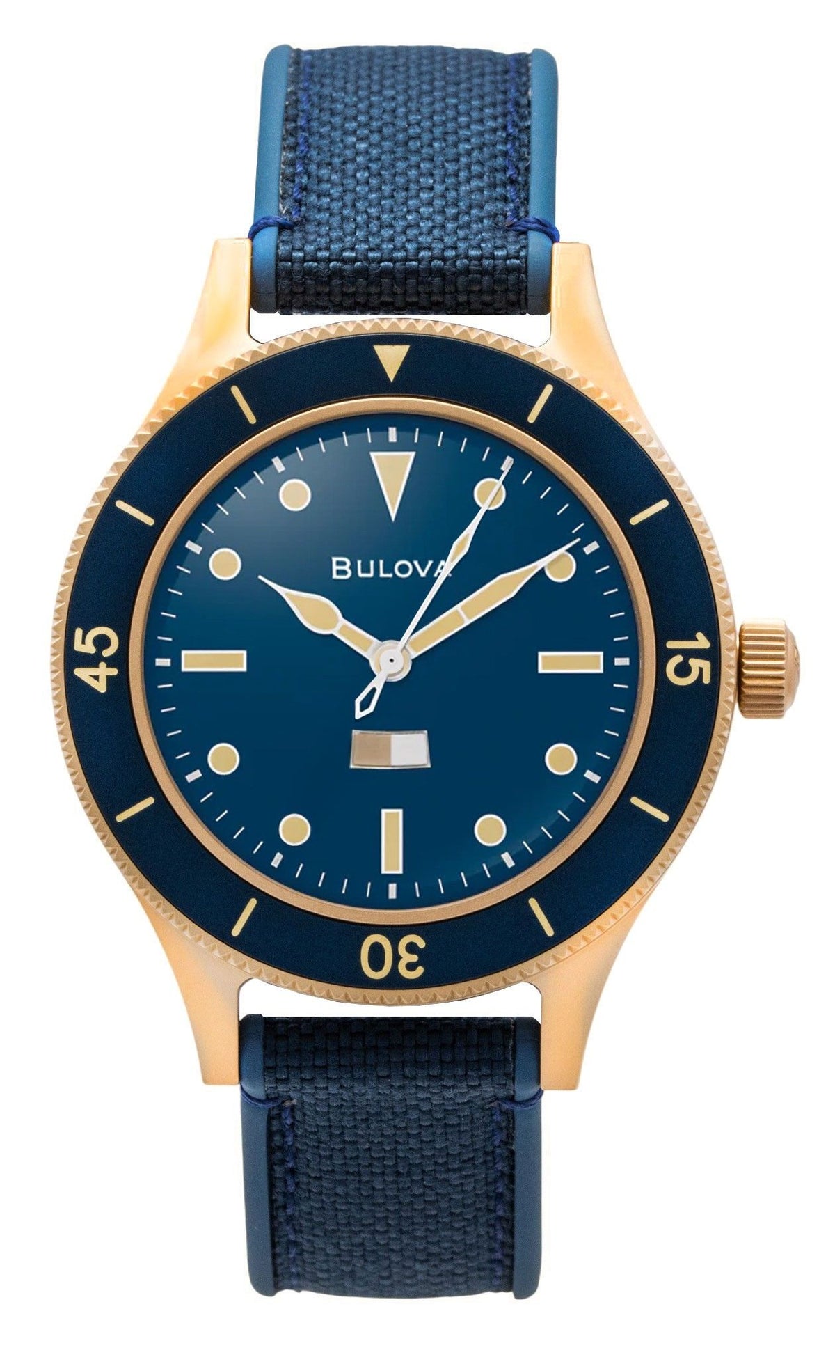 Bulova Mil Ships 150th Anniversary Special Edition Blue Dial Automatic Diver's 98A325 200M Men's Watch