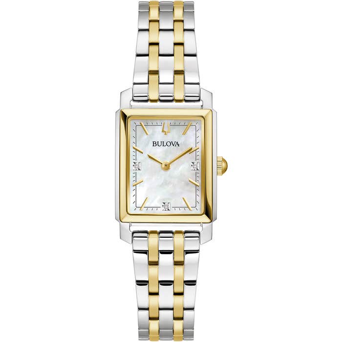 Ladies Sutton Two Tone Rectangle Watch 98p220