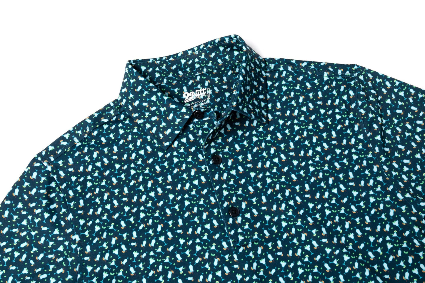 Cocktail Hour Men's Polo With 4 Way Stretch And UPF 50 - Veloce - The App For Watch Collectors