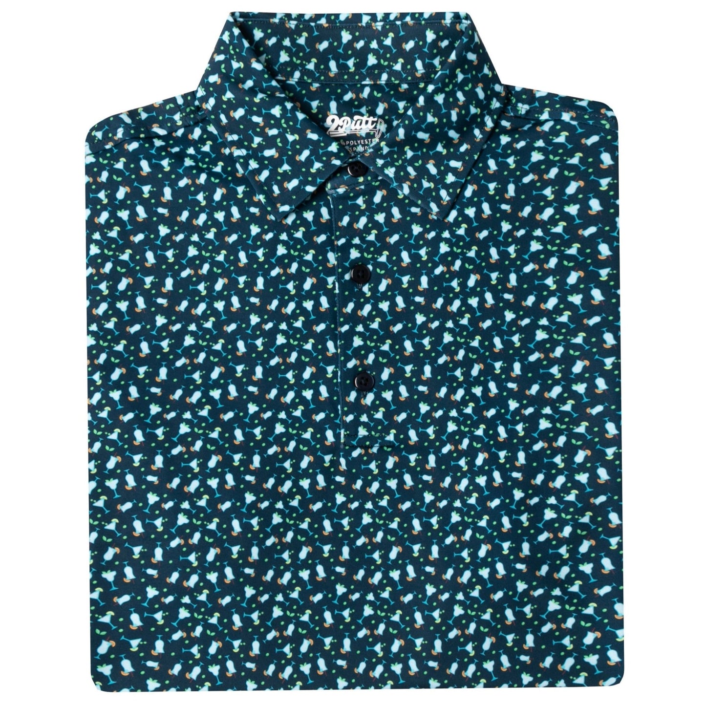 Cocktail Hour Men's Polo With 4 Way Stretch And UPF 50 - Veloce - The App For Watch Collectors