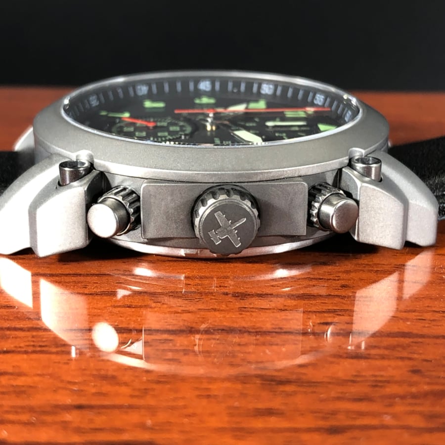 A 10 Thunderbolt Tribute Watch Gunmetal Finish Leather Band - Veloce - The App For Watch Collectors