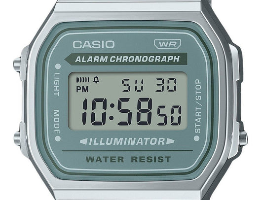 Casio Vintage Digital Stainless Steel Bracelet Quartz A168WA-3A Men's Watch