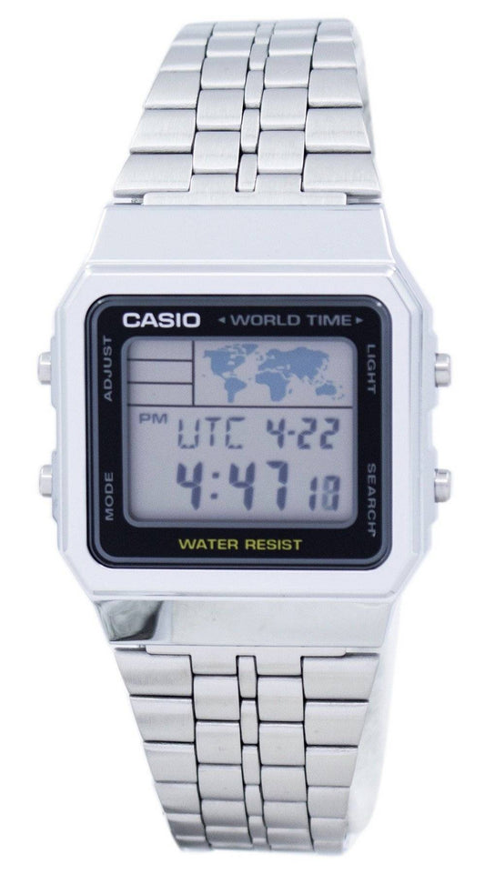 Refurbished Casio Alarm World Time Digital A500WA-1DF Men's Watch