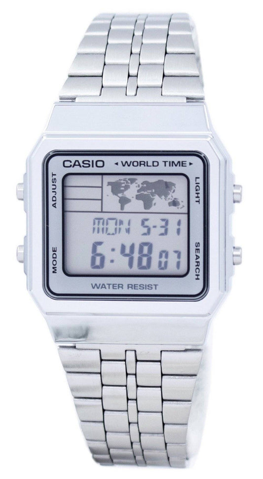 Refurbished Casio Alarm World Time Digital A500WA-7DF Men's Watch
