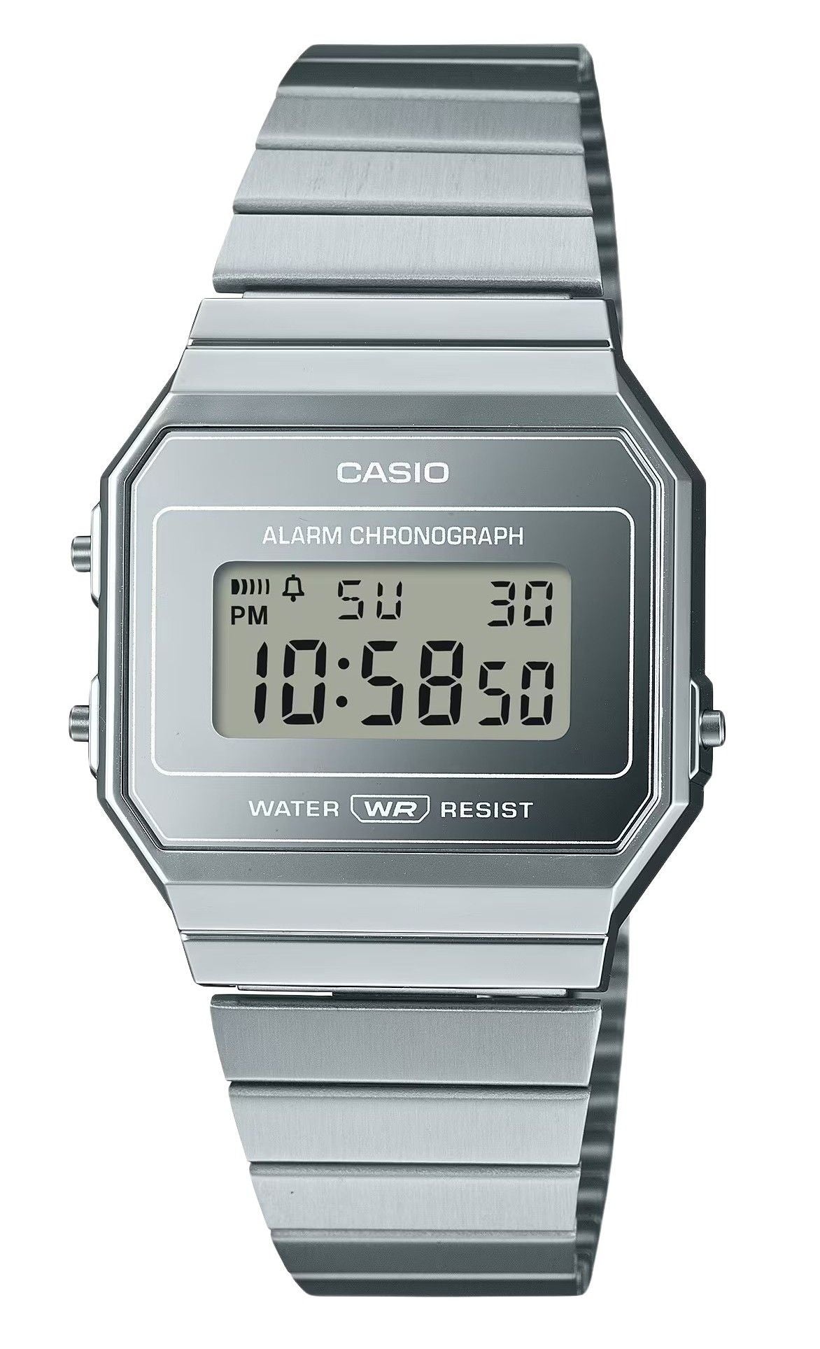 Casio Vintage Digital Stainless Steel Silver Dial Quartz A700WEV-7A Unisex Watch