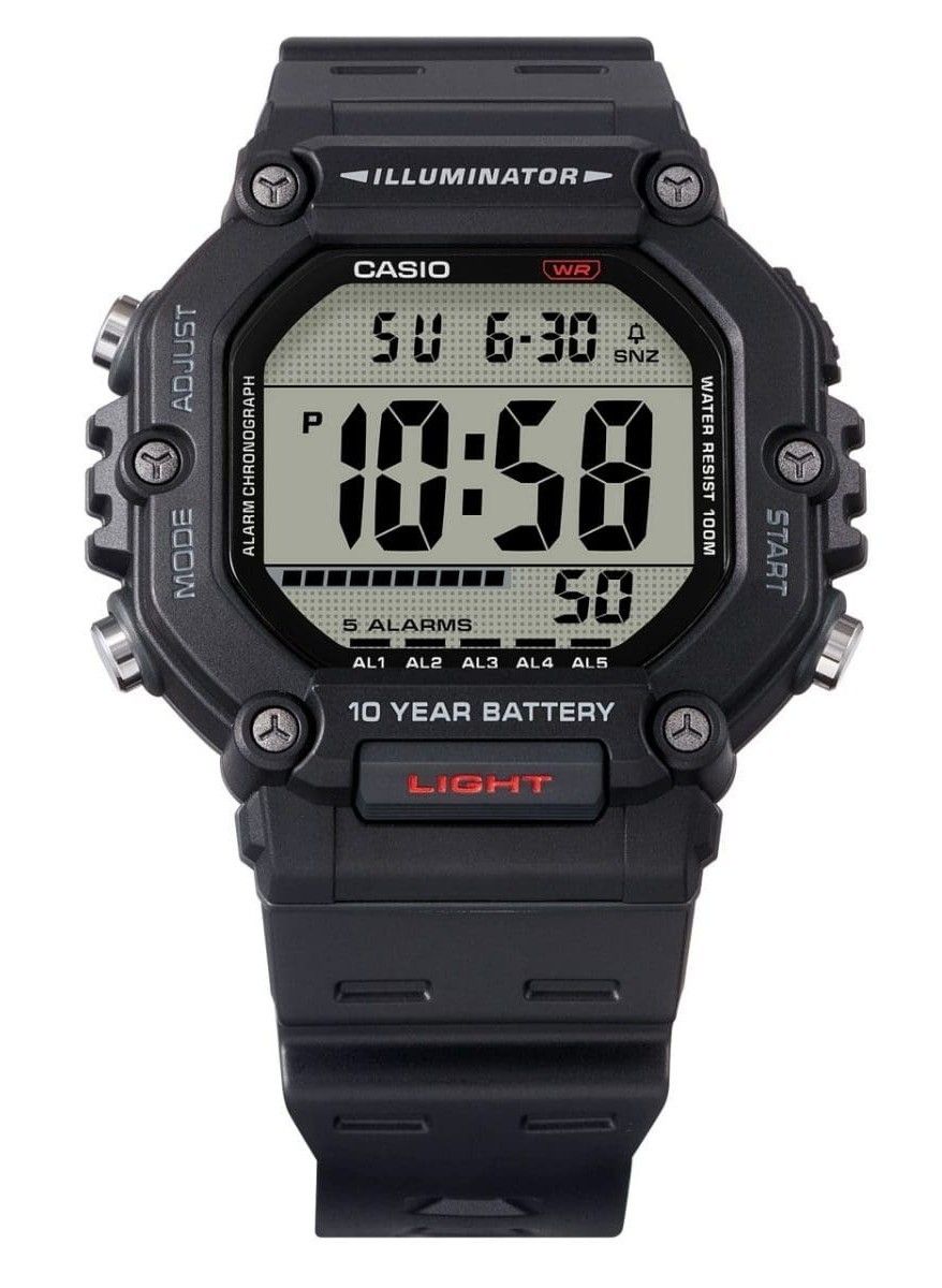 Casio Digital Resin Strap Quartz AE-1600H-1AV 100M Men's Watch